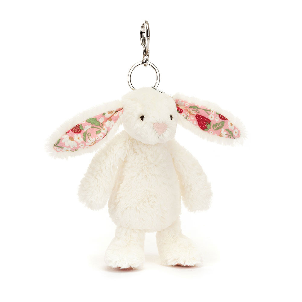 Cream Jellycat Blossom Bunny Berry Bag Charm | US-JDVX13572