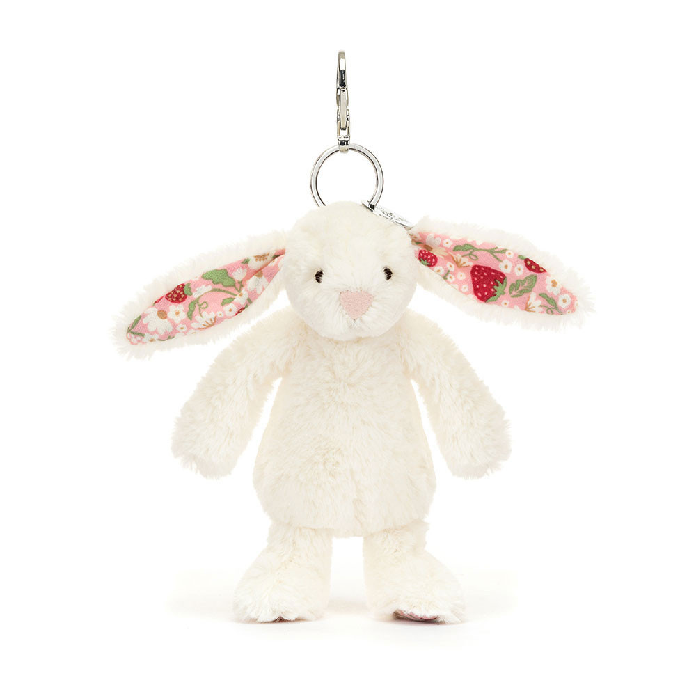 Cream Jellycat Blossom Bunny Berry Bag Charm | US-JDVX13572