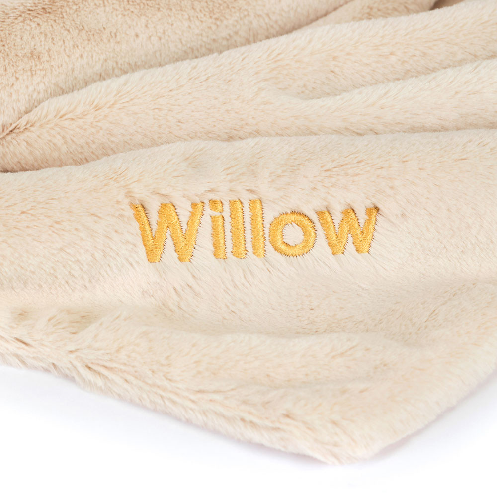 Cream Jellycat Personalised Bashful Luxe Bunny Blankie | US-RVGH39784