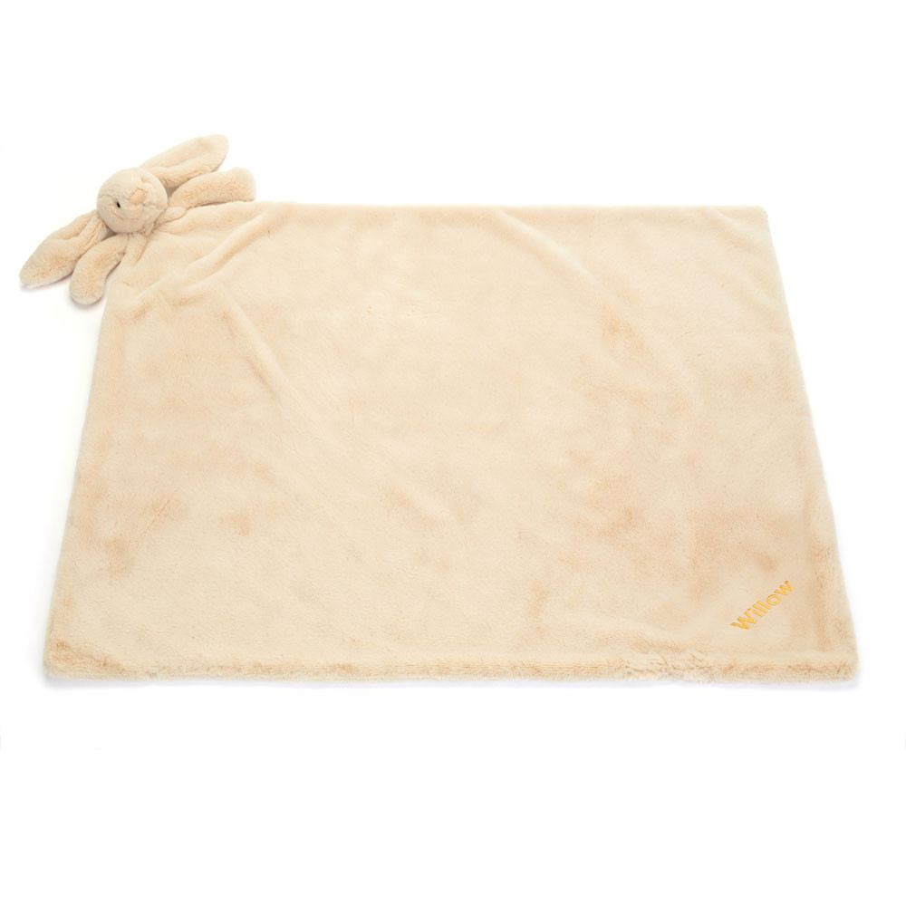 Cream Jellycat Personalised Bashful Luxe Bunny Blankie | US-RVGH39784