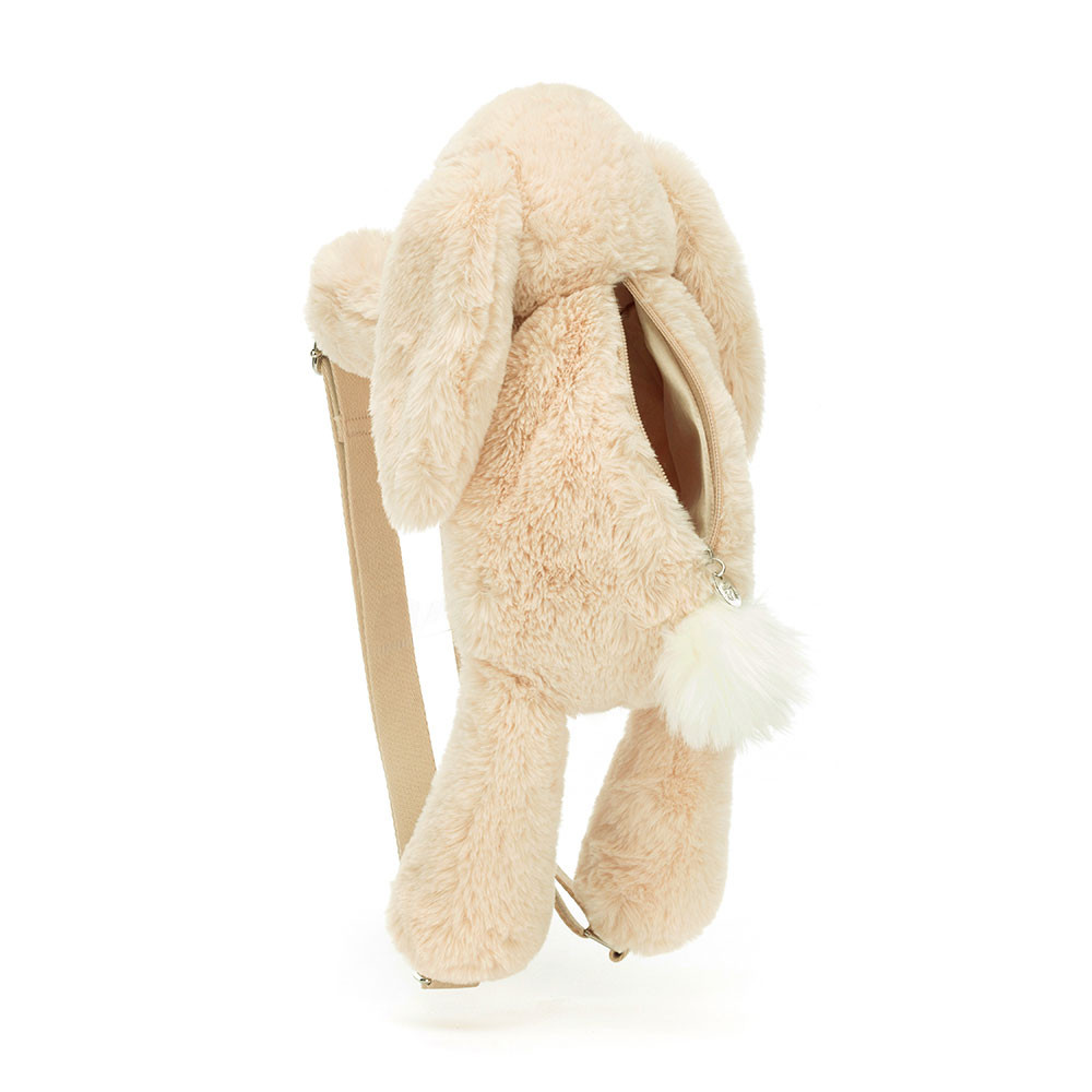 Cream Jellycat Smudge Rabbit Backpack | US-UPCK03685