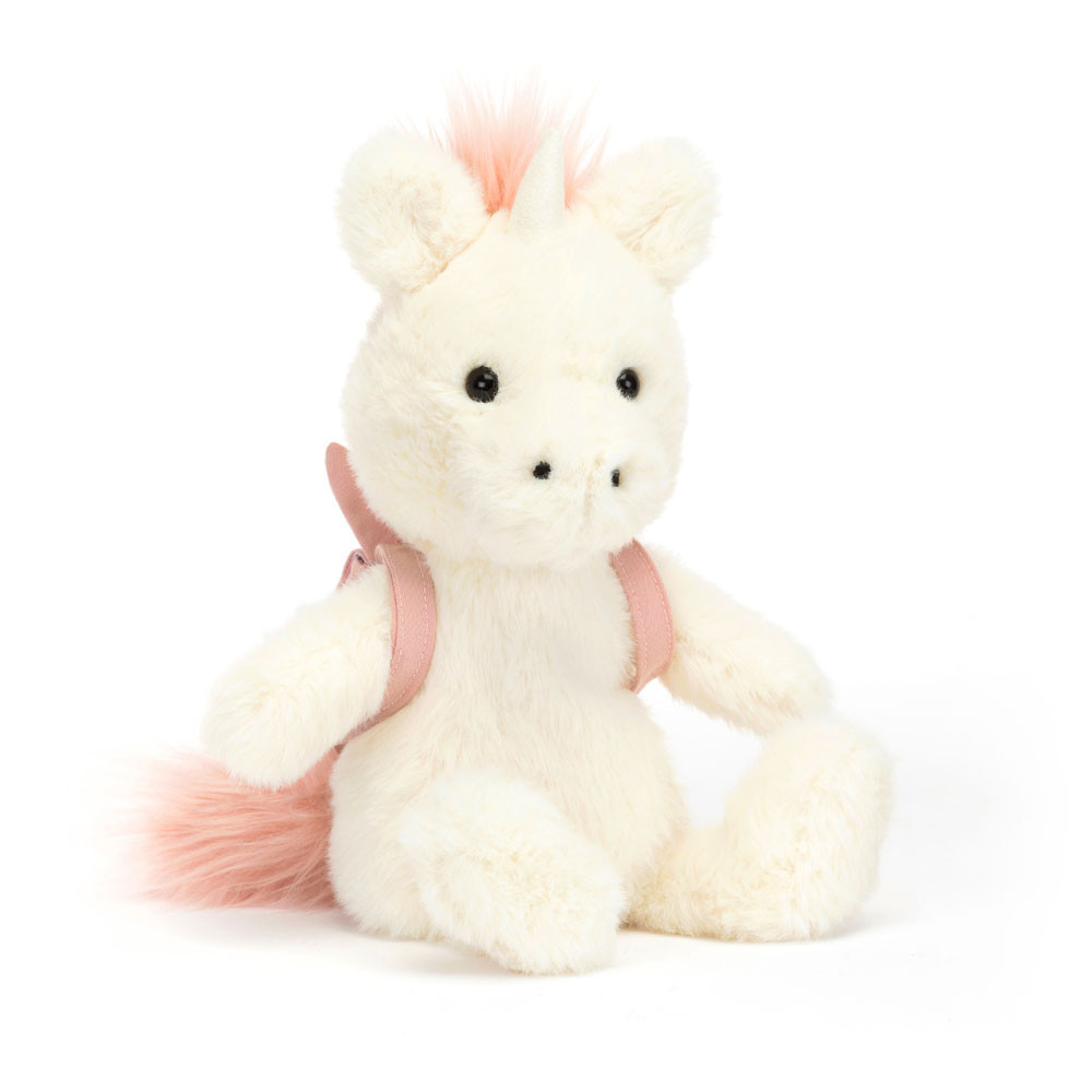 Cream / Beige Jellycat Backpack Unicorn | US-COYU63124