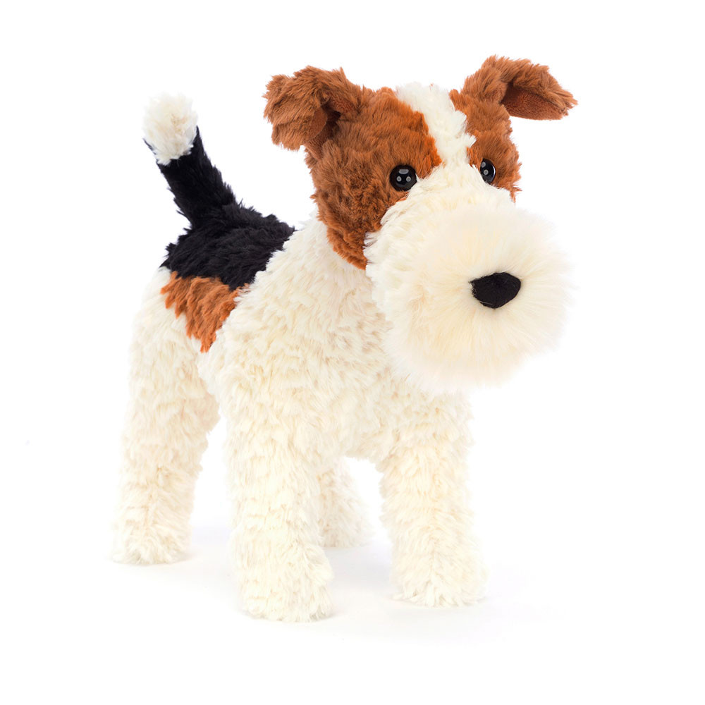 Cream / Brown Jellycat Hector Fox Terrier | US-BPIG86597