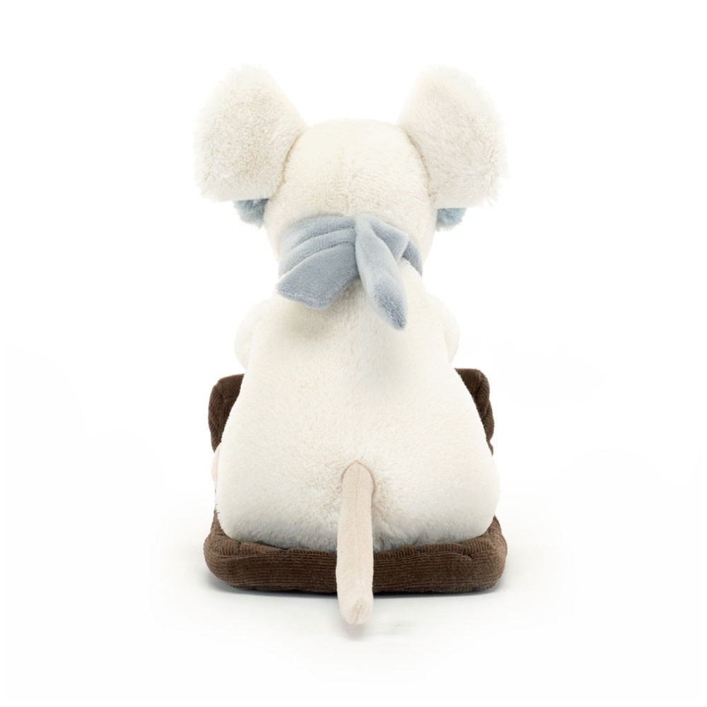 Cream / Dark Brown Jellycat Merry Mouse Sleighing | US-GTZM63582