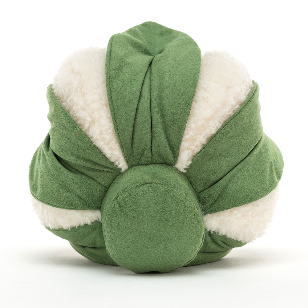 Cream / Green Jellycat Amuseables Cauliflower | US-OXRN06395