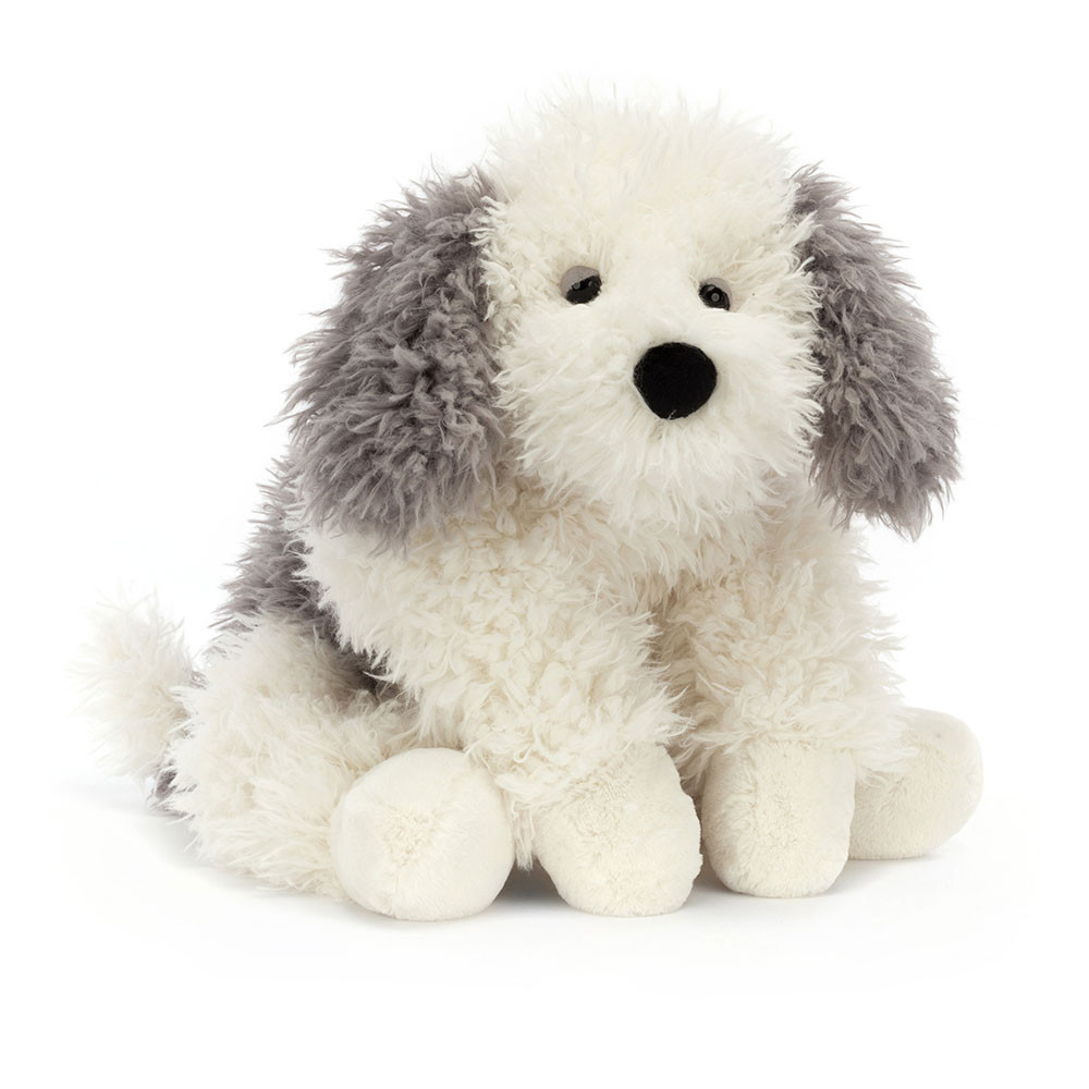 Cream / Grey Jellycat Floofie Sheepdog | US-WMCX91543