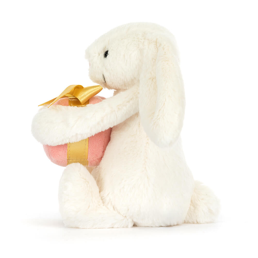 Cream / Pink / Yellow Jellycat Bashful Bunny with Present | US-KPOW49687