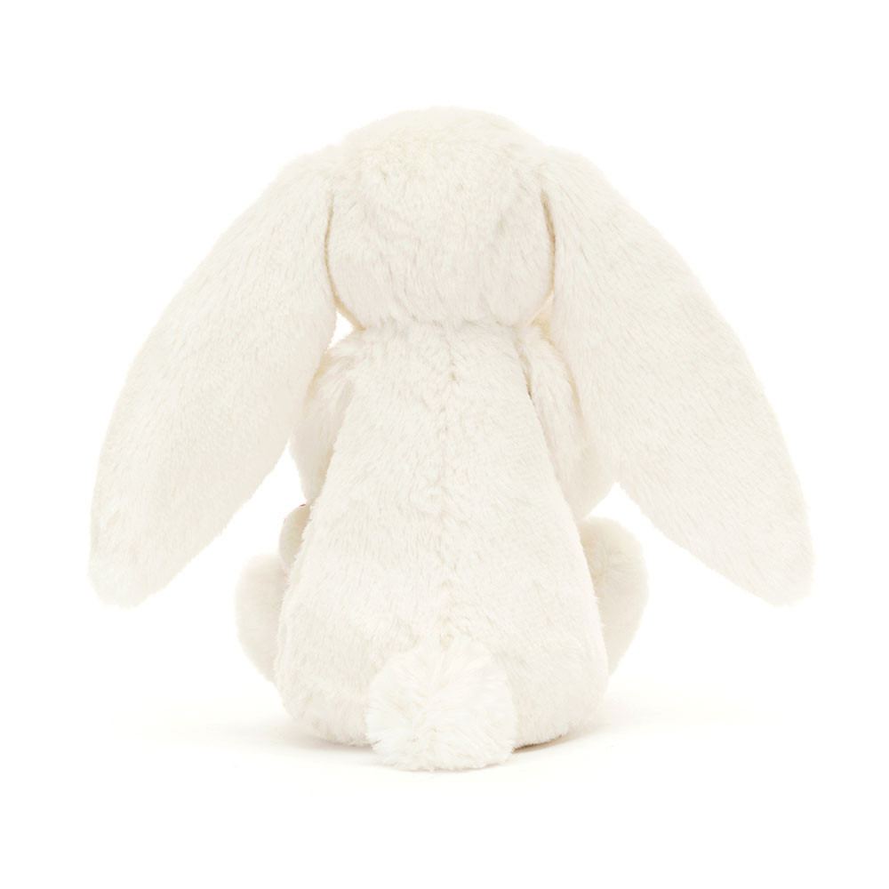 Cream / Red Jellycat Bashful Bunny with Candy Cane | US-DTGC63429