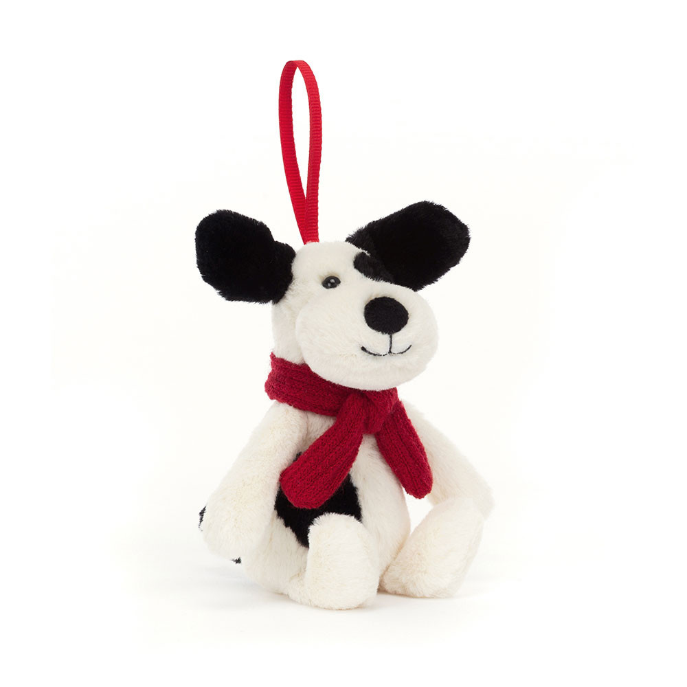 Cream / Red Jellycat Bashful Puppy Decoration | US-VMRG98136