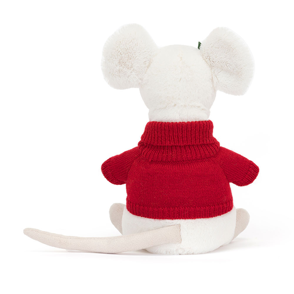 Cream / Red Jellycat Merry Mouse Jumper | US-LIZX45028