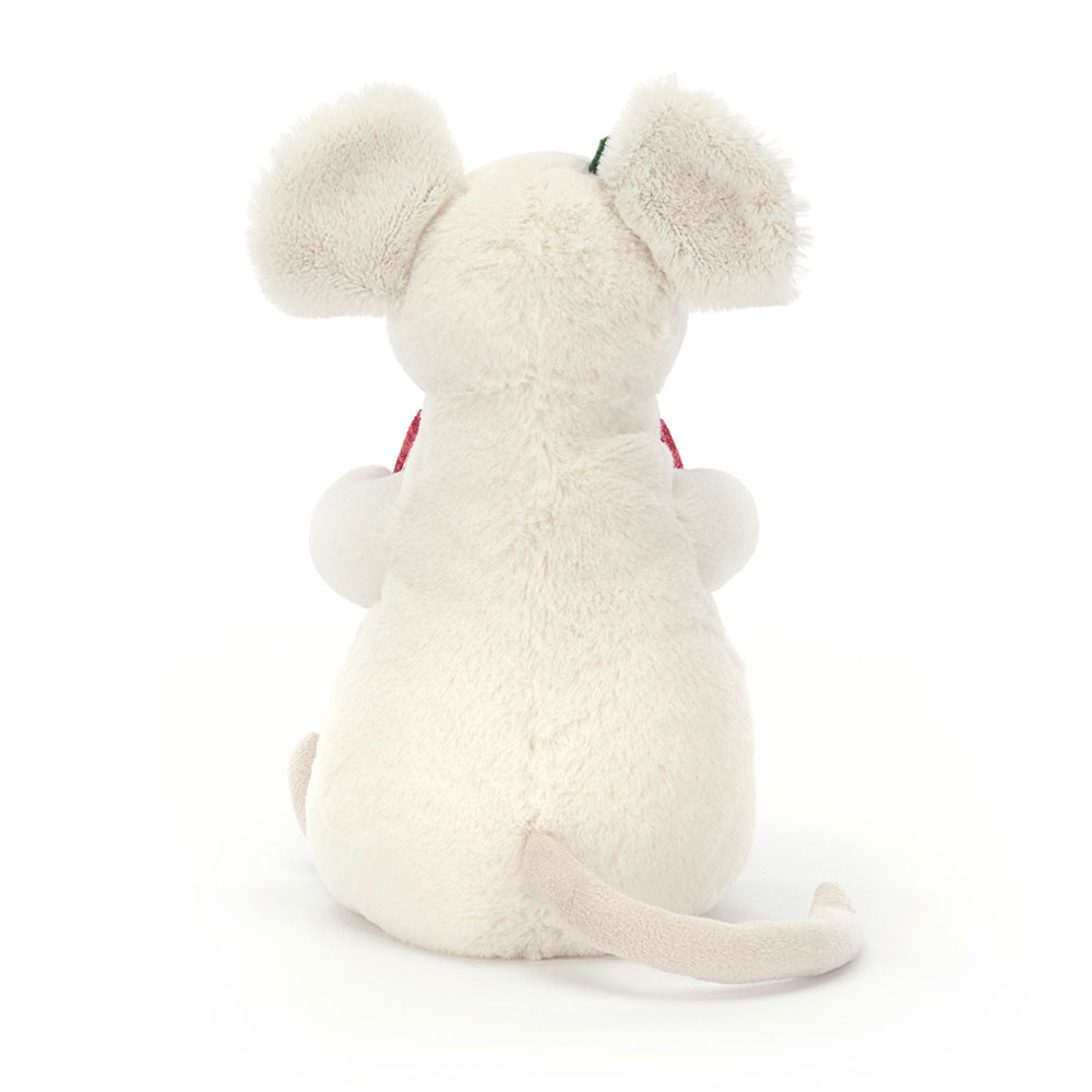 Cream / Red Jellycat Merry Mouse Present | US-XMPY21394