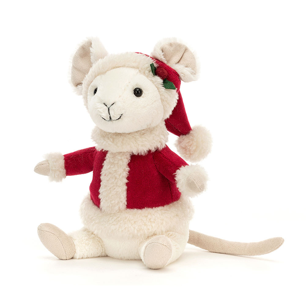 Cream / Red Jellycat Merry Mouse | US-YFSH53104