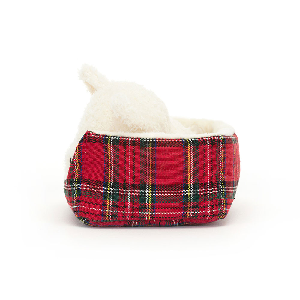 Cream / Red Jellycat Napping Nipper Westie | US-SXQN08647