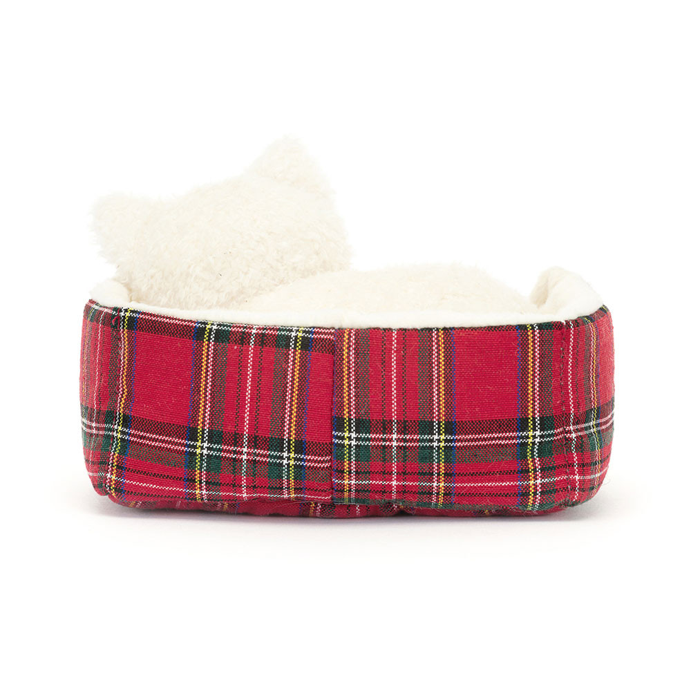 Cream / Red Jellycat Napping Nipper Westie | US-SXQN08647