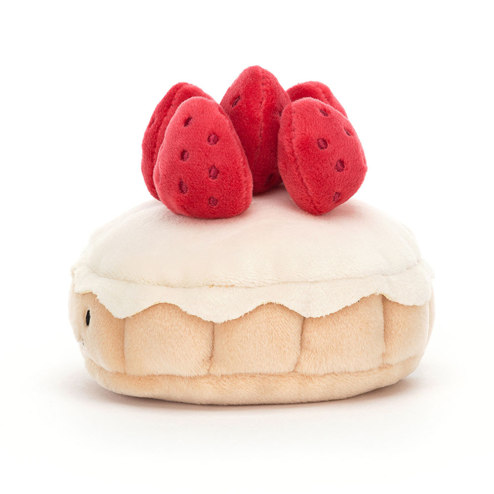 Cream / Red Jellycat Pretty Patisserie Tarte Aux Fraises | US-PZEG54198