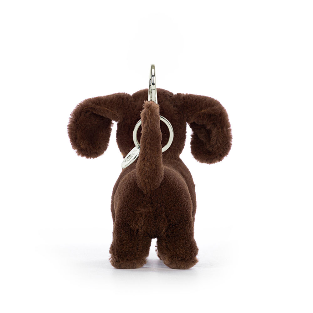 Dark Brown Jellycat Otto Sausage Dog Bag Charm | US-ATVX89576