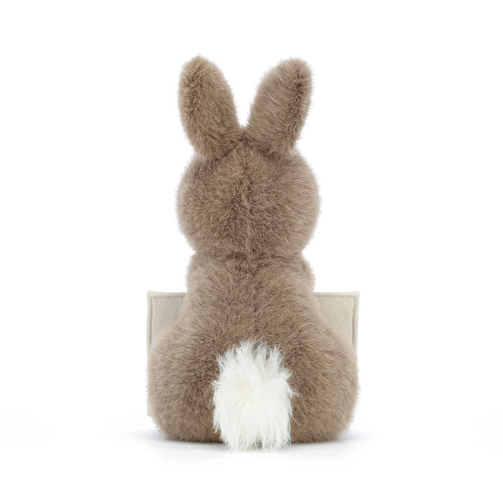 Dark Brown / Cream Jellycat Messenger Bunny | US-IXUN80751