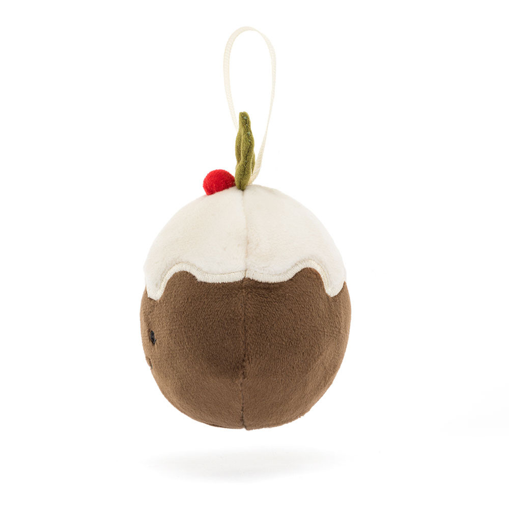 Dark Brown / White Jellycat Festive Folly Christmas Pudding | US-UWMJ97840