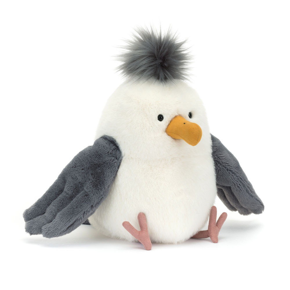 Dark Grey / White Jellycat Chip Seagull | US-OTNC82931