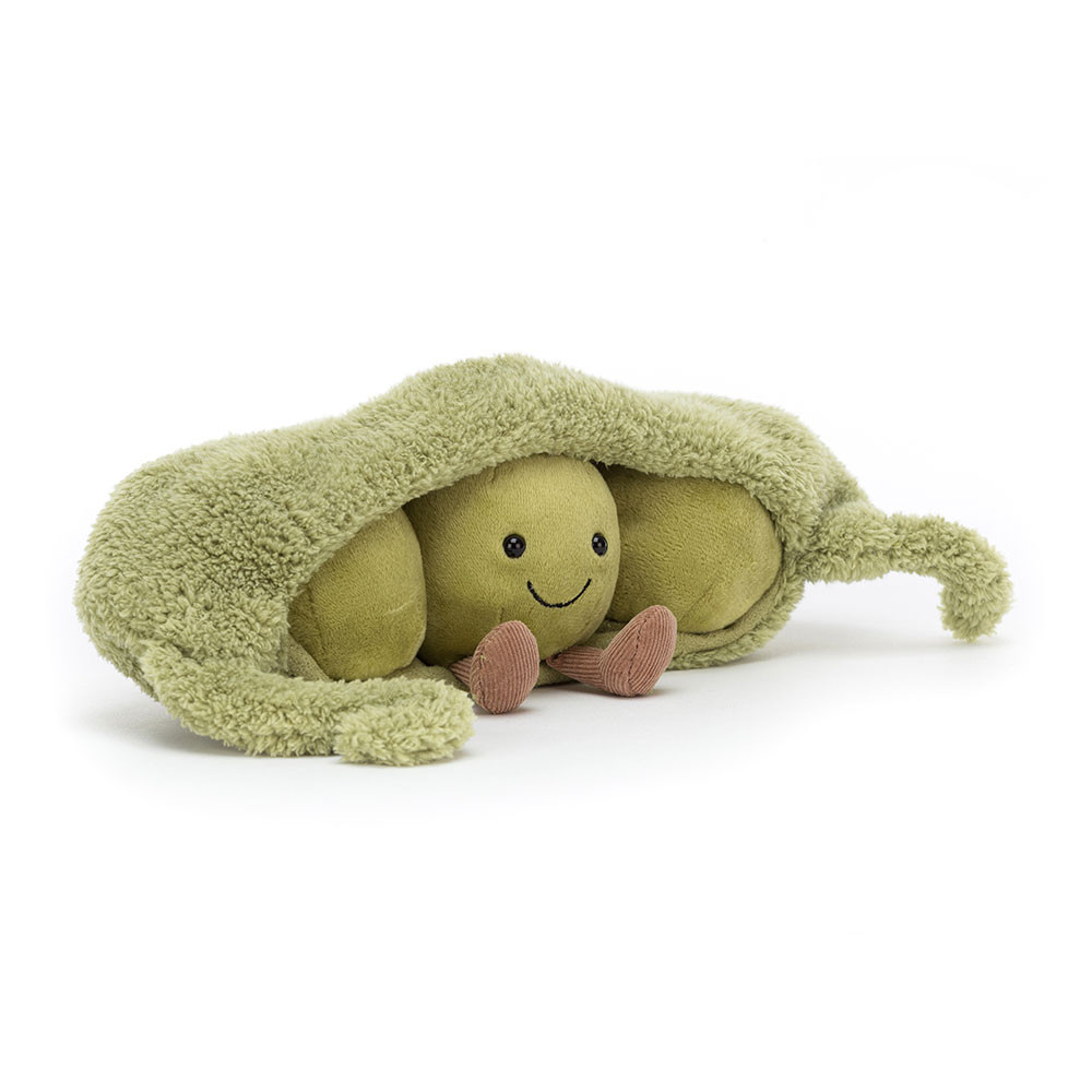 Green Jellycat Amuseables Pea in a Pod | US-QUWN43069