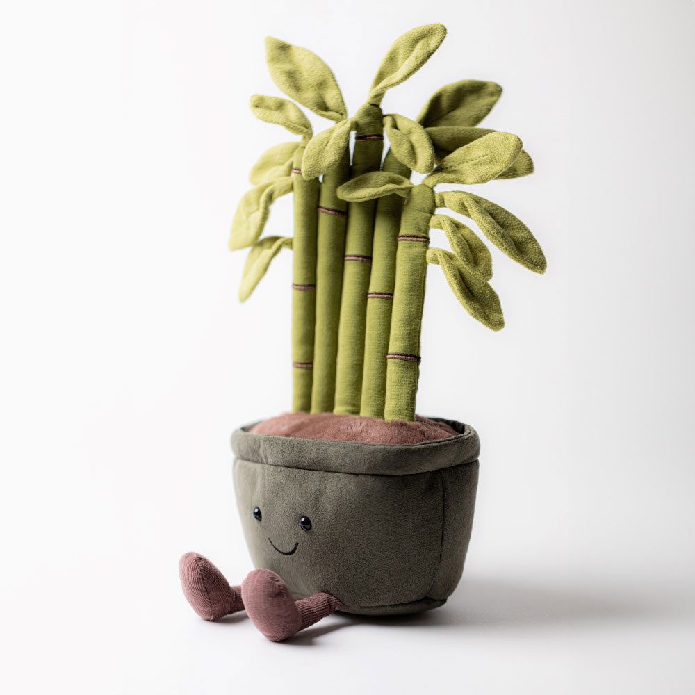 Green Jellycat Amuseables Potted Bamboo | US-PHSN18406