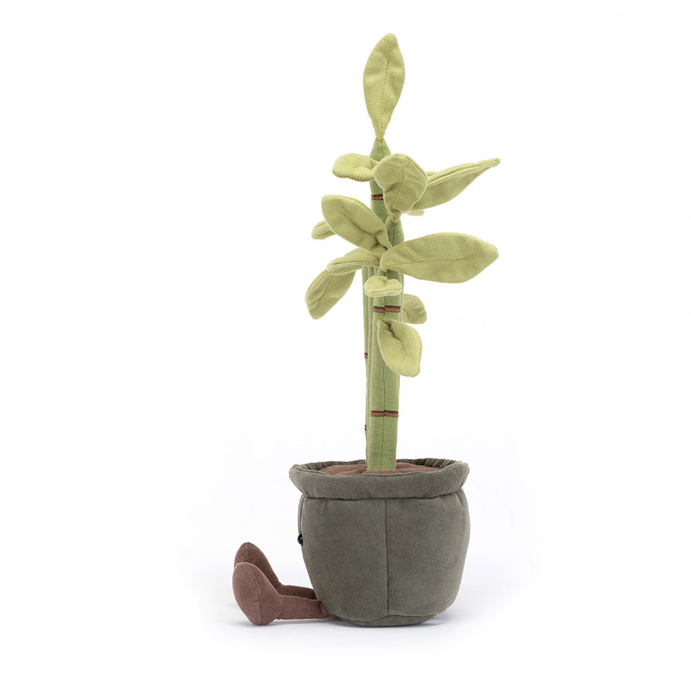 Green Jellycat Amuseables Potted Bamboo | US-PHSN18406