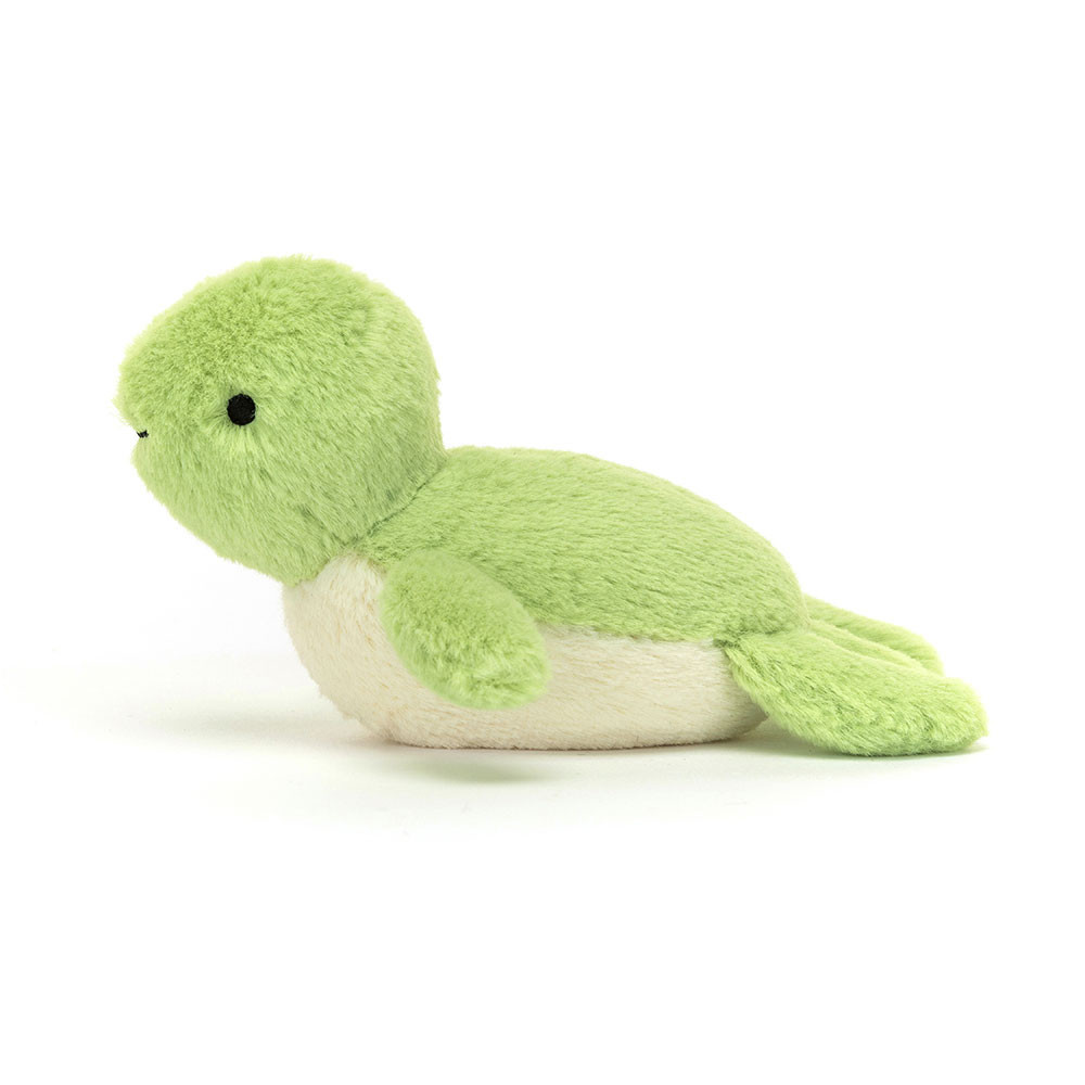 Green Jellycat Fluffy Turtle | US-AVFW61735