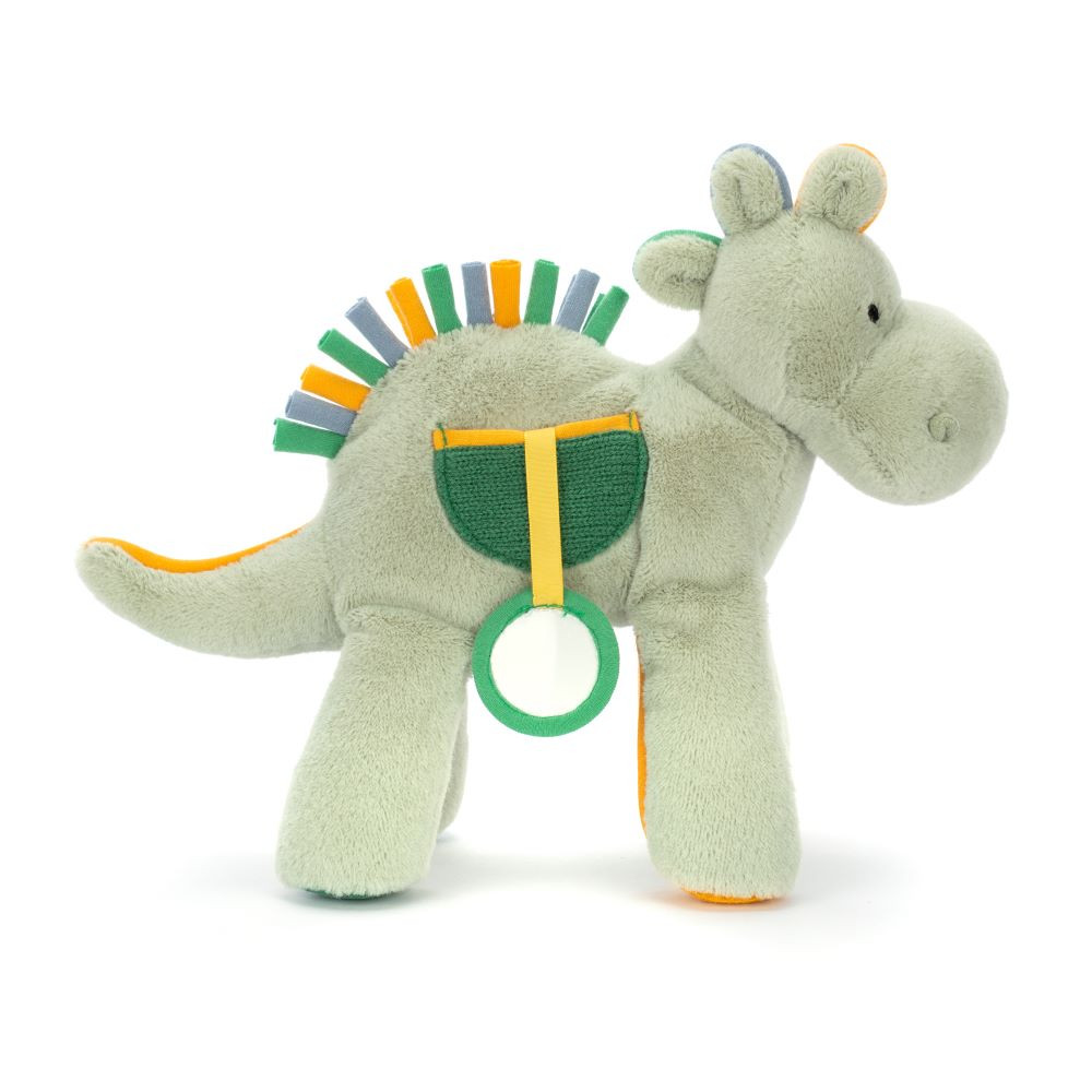 Green Jellycat Peek-a-Book Dino Activity | US-MDSQ42681