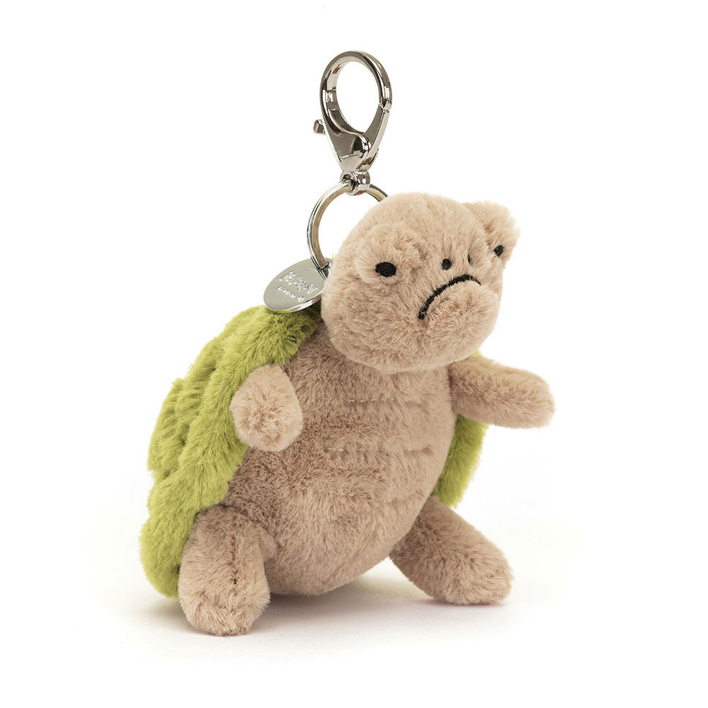 Green / Beige Jellycat Timmy Turtle Bag Charm | US-UGAH79402