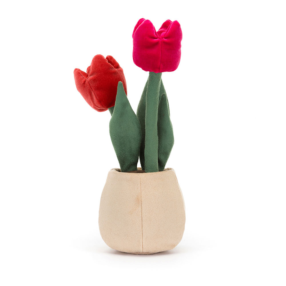 Green / Beige / Red Jellycat Amuseables Tulip Pot | US-OYNG48073