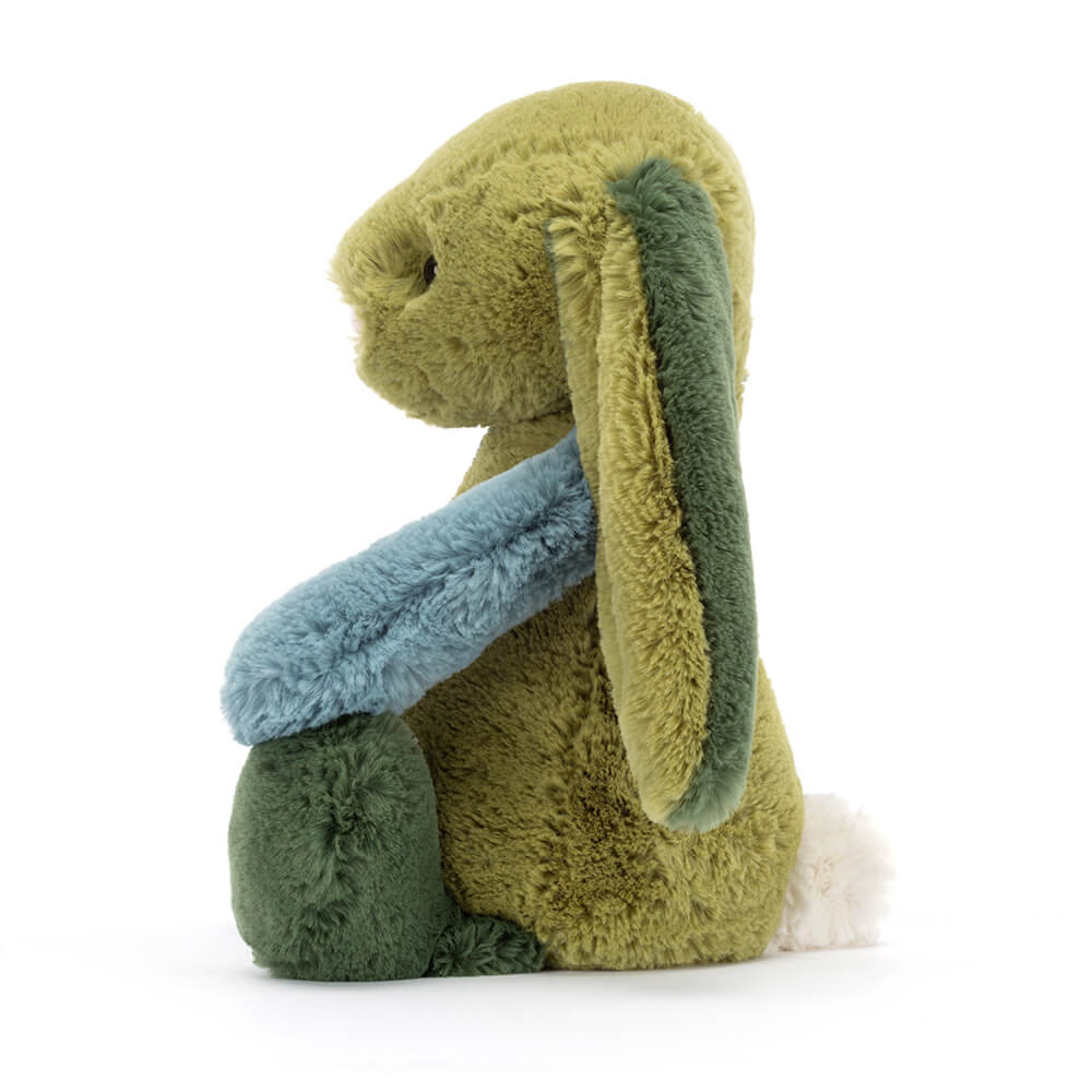 Green / Blue Jellycat Bashful Patchwork Basil Bunny | US-XSTD98436