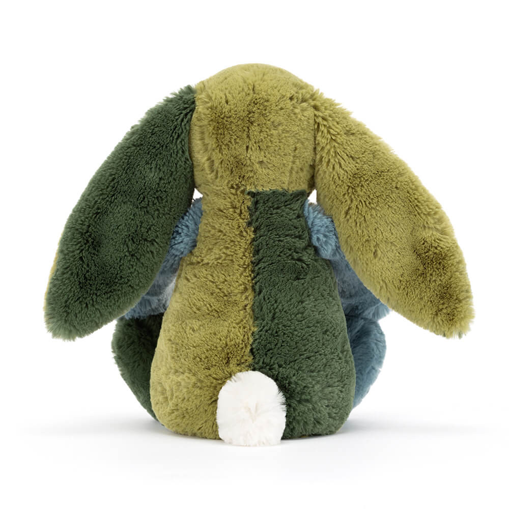 Green / Blue Jellycat Bashful Patchwork Basil Bunny | US-XSTD98436