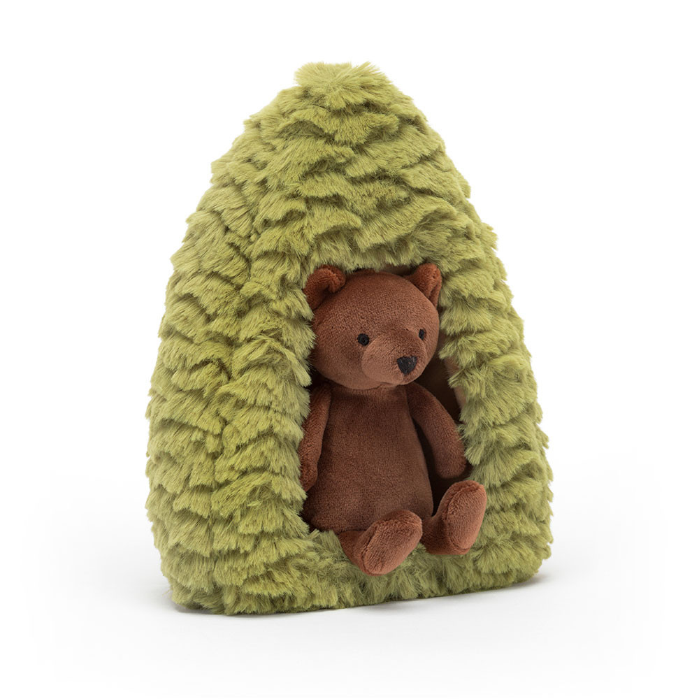 Green / Brown Jellycat Forest Fauna Bear | US-FPLR98521