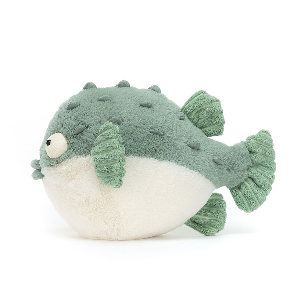 Green / Cream Jellycat Pacey Pufferfish | US-UPYJ49536