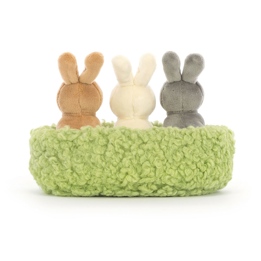 Green / Grey / Cream / Brown Jellycat Nesting Bunnies | US-TAIL04369