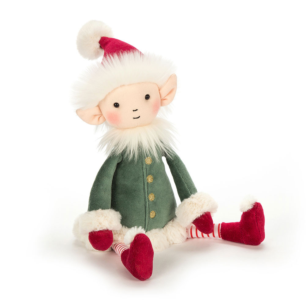 Green / Red Jellycat Leffy Elf | US-AKRP40267