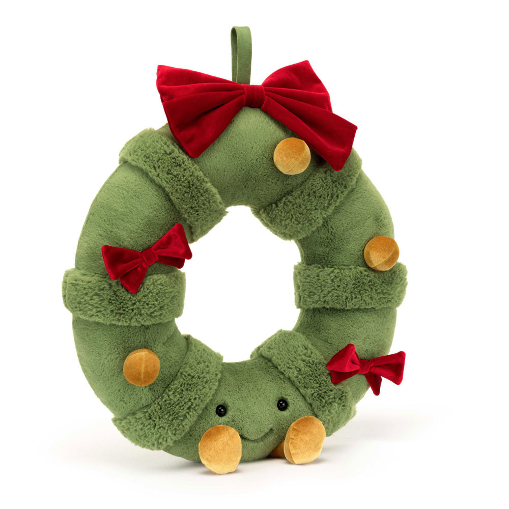 Green / Red / Yellow Jellycat Amuseables Decorated Christmas Wreath | US-MIRQ16342