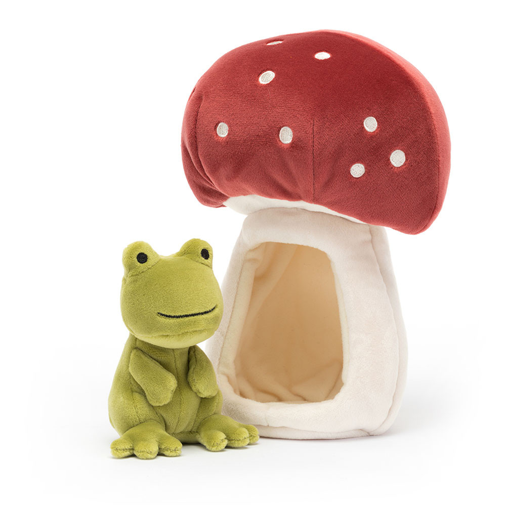 Green / White Jellycat Forest Fauna Frog | US-RJSV35406