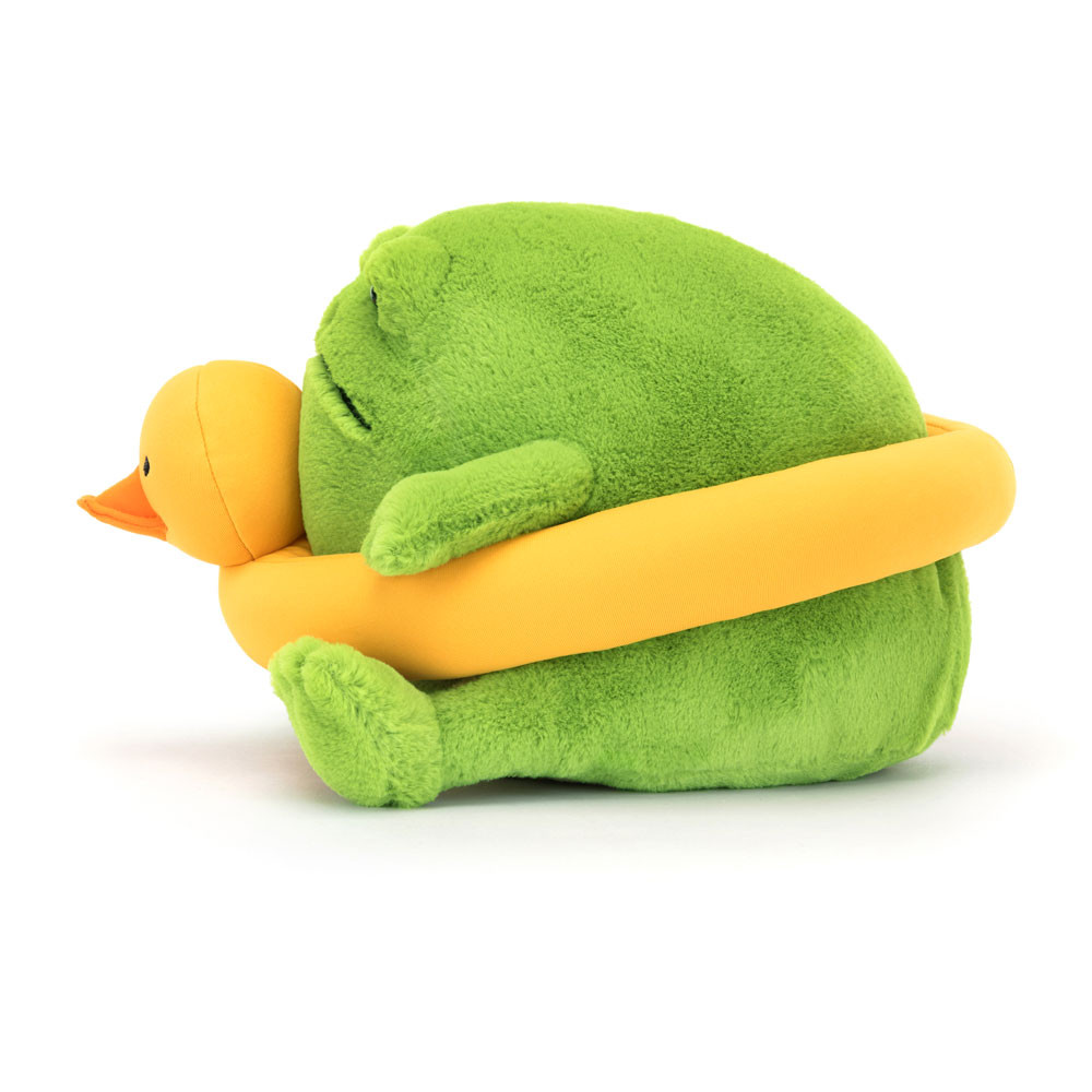 Green / Yellow Jellycat Ricky Rain Frog Rubber Ring | US-DHLP49621