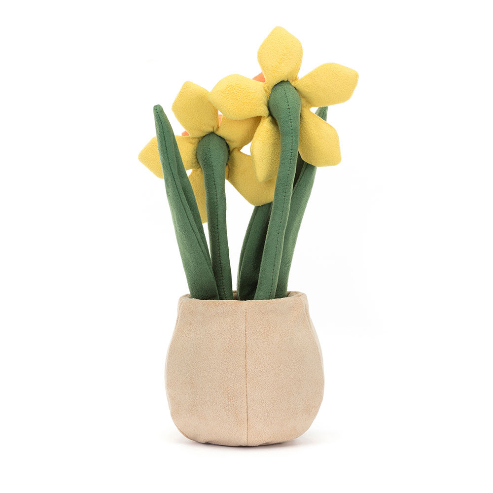 Green / Yellow / Beige Jellycat Amuseables Daffodil Pot | US-ZIRT67259