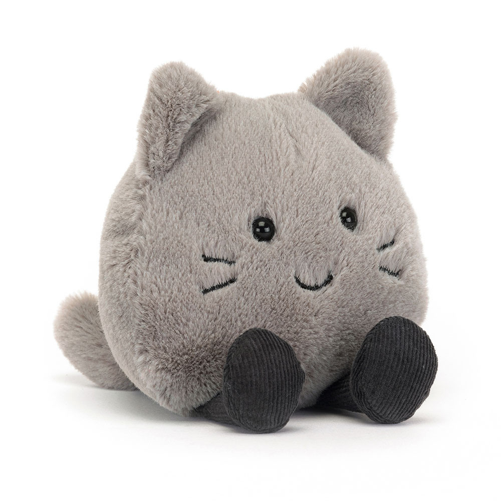 Grey Jellycat Amuseabean Kitty | US-AMUC46079