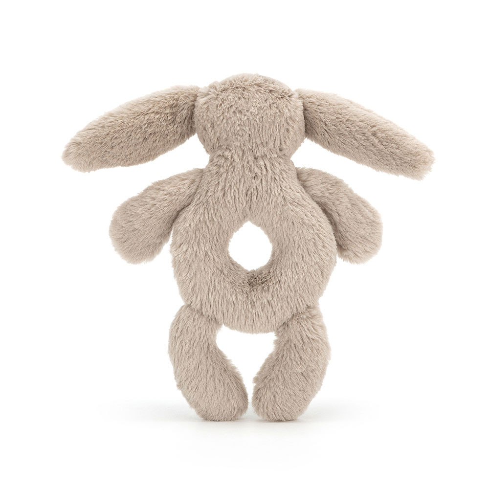 Grey Jellycat Bashful Bunny Ring Rattle | US-CLZJ74582