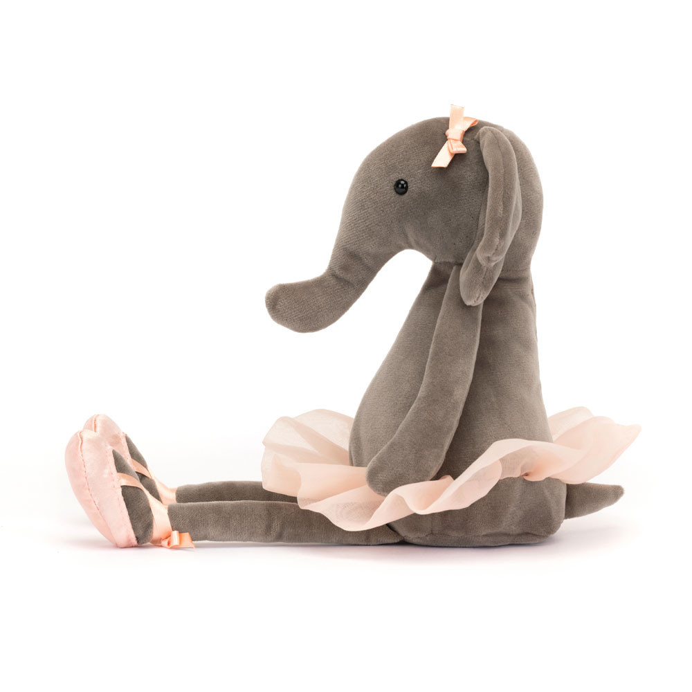 Grey / Beige Jellycat Dancing Darcey Elephant | US-WFHU12350