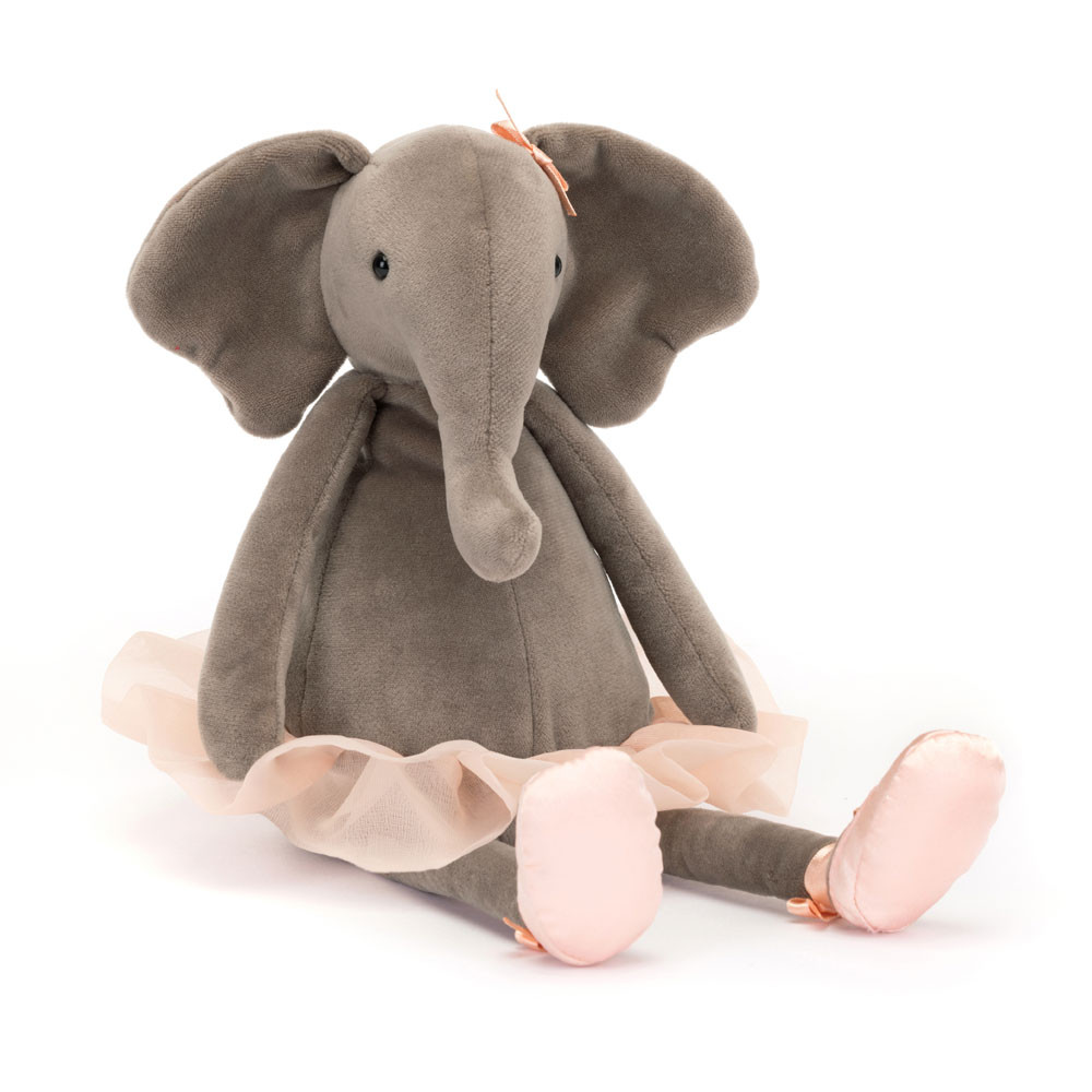 Grey / Beige Jellycat Dancing Darcey Elephant | US-WFHU12350