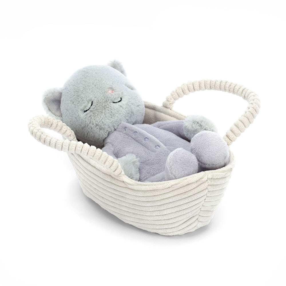 Grey / Beige Jellycat Rock-A-Bye Kitten | US-XCAQ35180