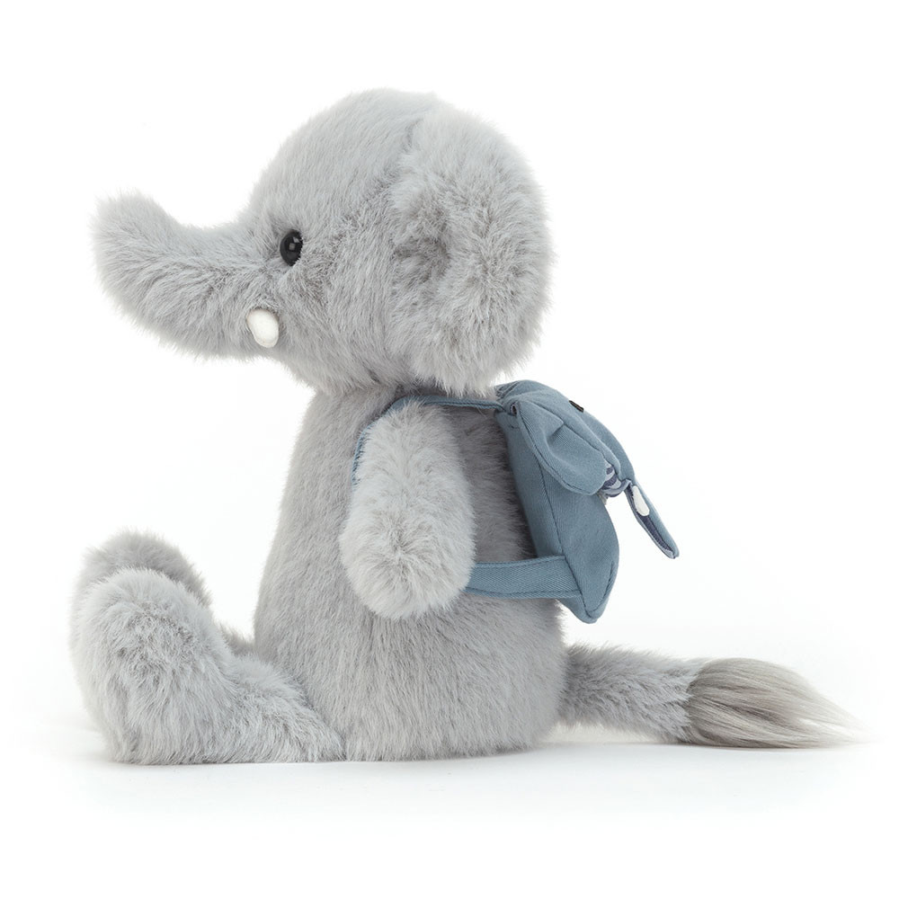 Grey / Blue Jellycat Backpack Elephant | US-FWGC90253