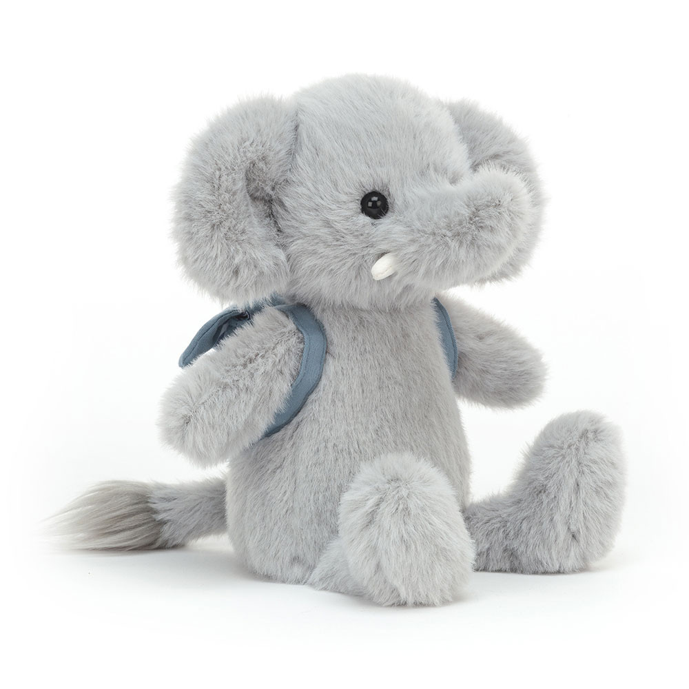 Grey / Blue Jellycat Backpack Elephant | US-FWGC90253