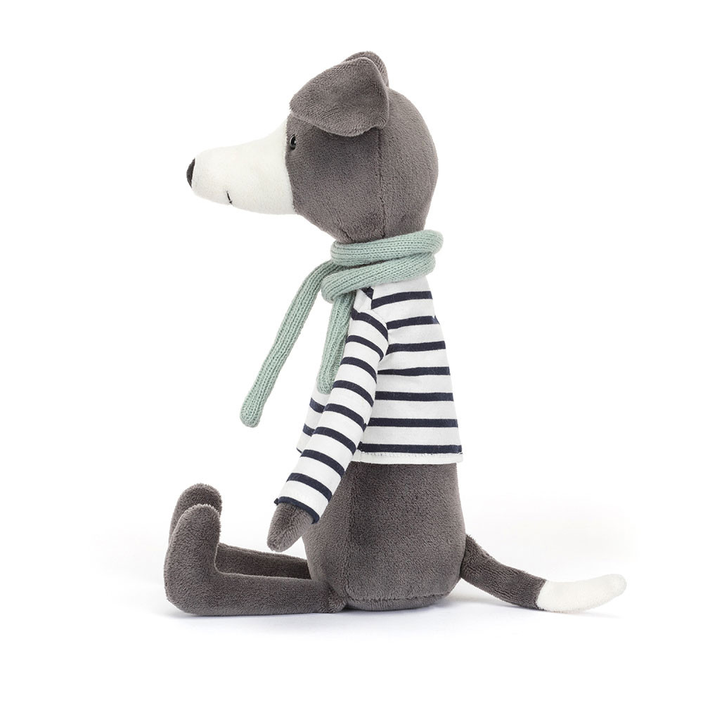 Grey / Blue / White Jellycat Beatnik Buddy Whippet | US-EFKJ73851