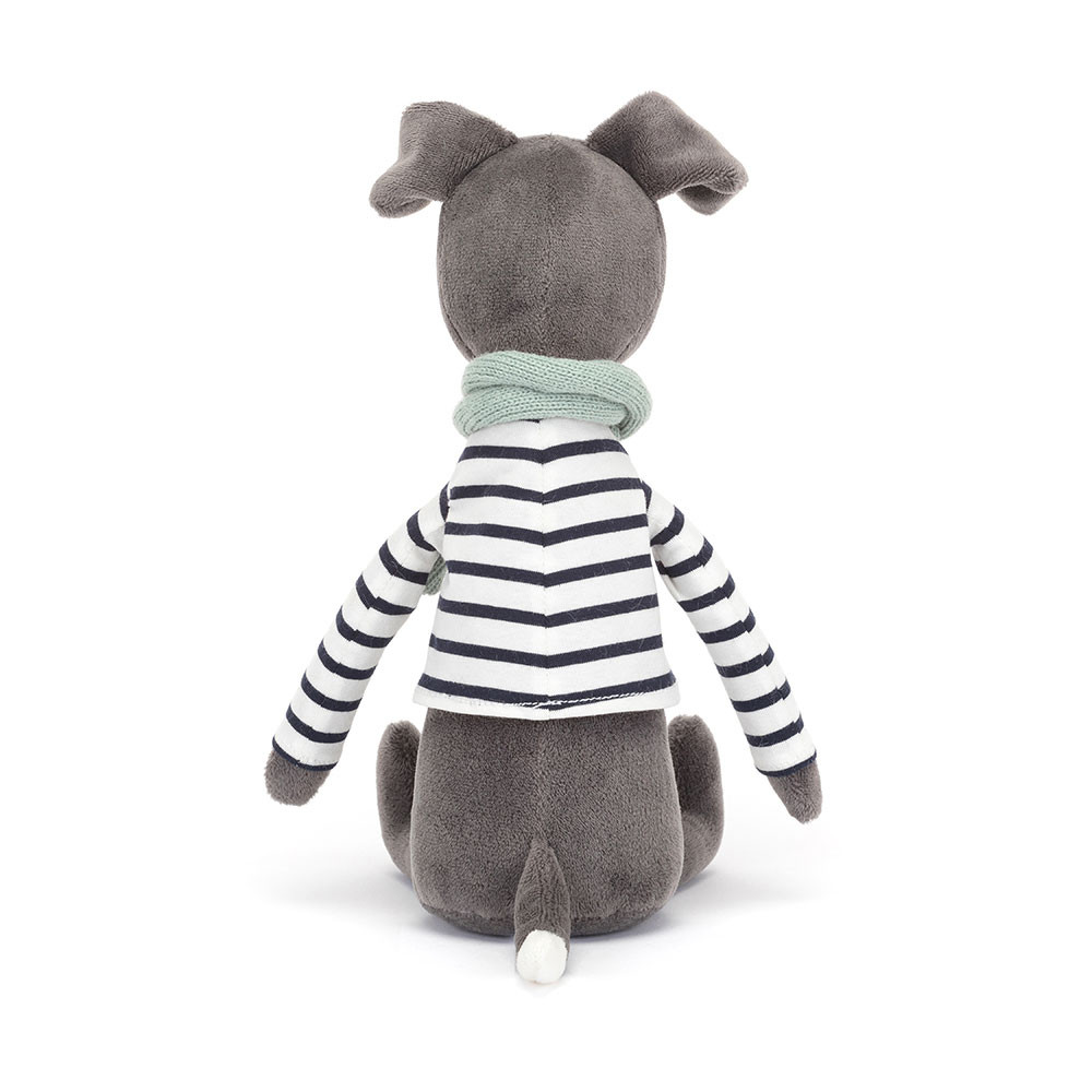 Grey / Blue / White Jellycat Beatnik Buddy Whippet | US-EFKJ73851