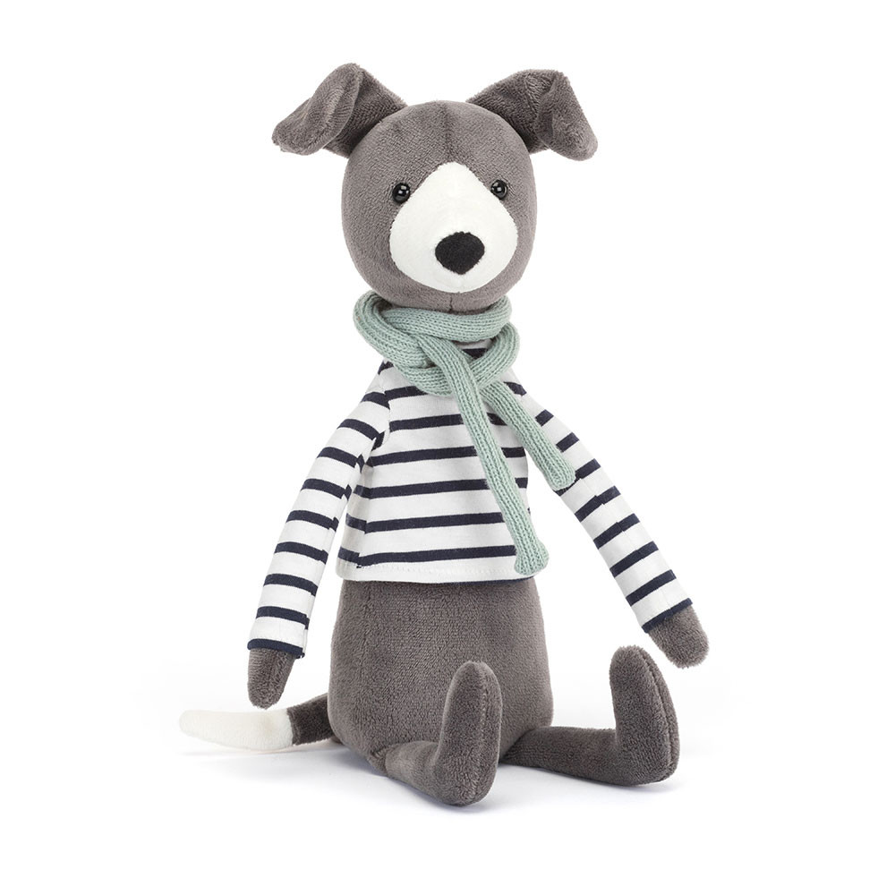 Grey / Blue / White Jellycat Beatnik Buddy Whippet | US-EFKJ73851